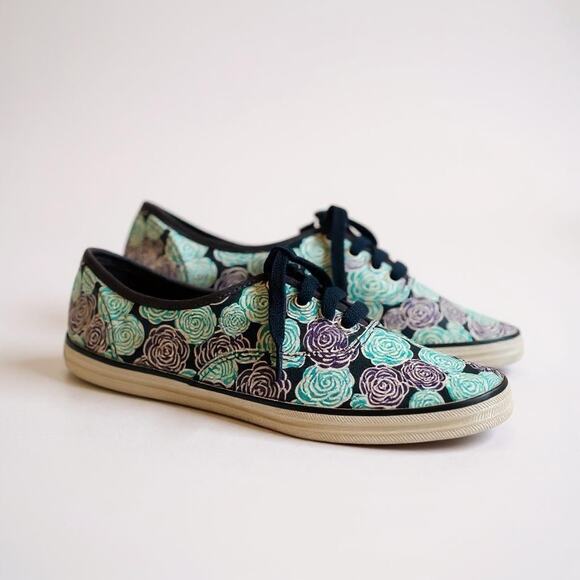 Keds Shoes - Taylor Swift Limited Collection Keds Champion Rose Sz 8.5 Blue Purple Floral